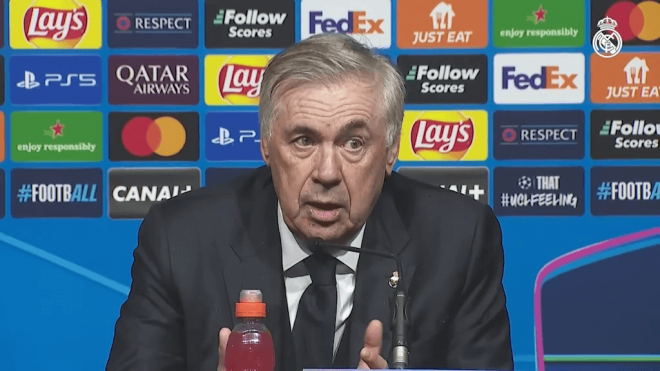 Carlo Ancelotti, en rueda de prensa (RMTV)