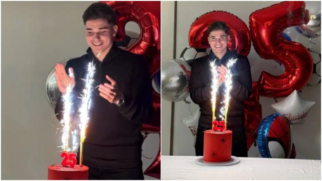 Julián Álvarez celebrando su 25º cumpleaños (Foto: redes sociales)