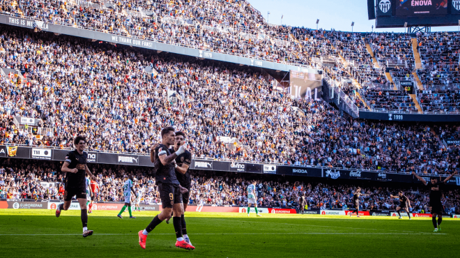 Mestalla celebra un gol