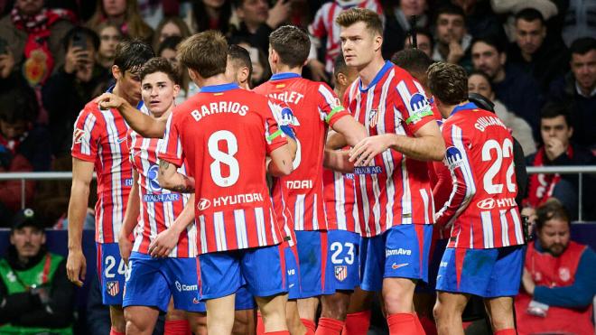 El Atlético de Madrid celebra un gol contra el Mallorca (Cordon Press)