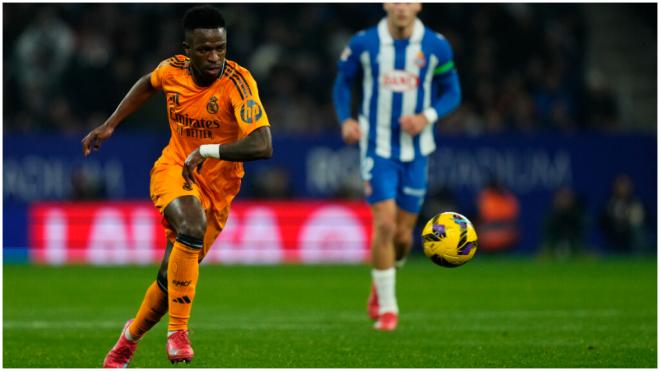 Vinícius, en el Espanyol- Real Madrid. (Foto: EFE)