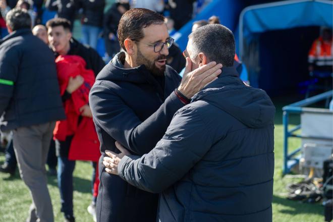 Bordalás y García Pimienta, en el Getafe-Sevilla (Foto: Cordon Press).