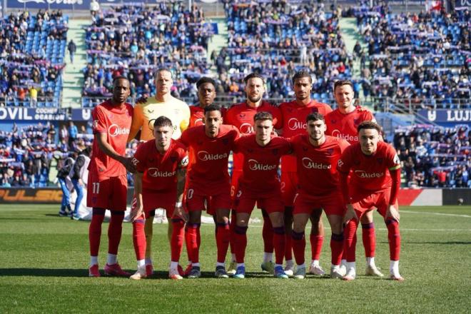 El once del Sevilla en Getafe (Foto: SFC).