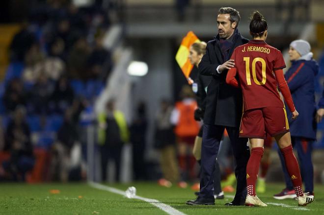 Jorge Vilda y Jenni Hermoso en la selección española (Cordon Press)