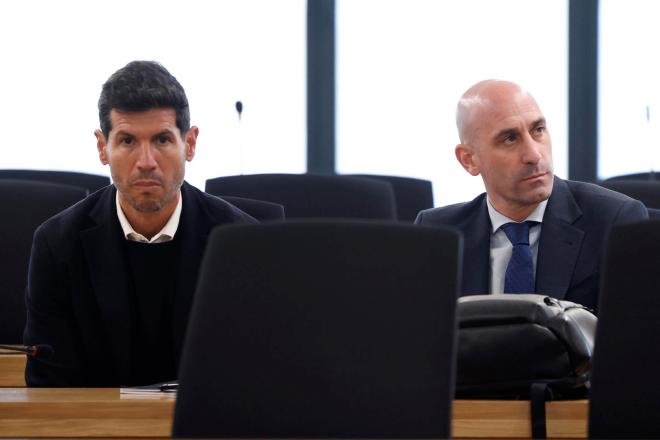 Albert Luque y Luis Rubiales en el juicio (EFE)