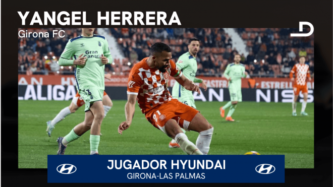 Yangel Herrera, Jugador Hyundai del Girona-Las Palmas.