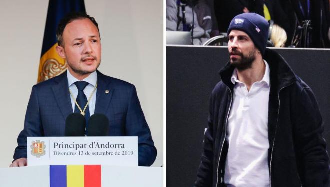 Xavier Espot y Gerard Piqué, Presidente de Andorra y del FC Andorra.