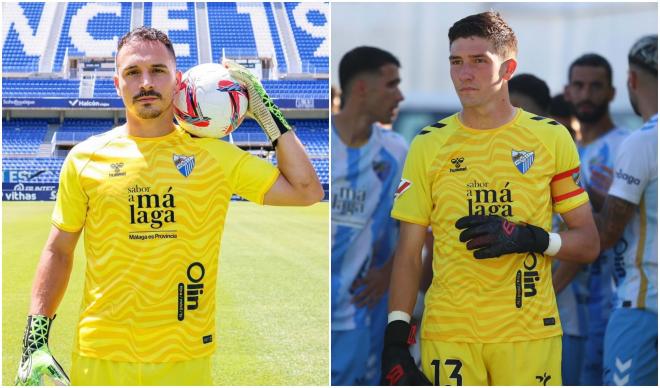 Alfonso Herrero y Carlos López, guardianes renovados en el Málaga. (Fotos: MCF)