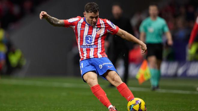 Javi Galán durante un partido con el Atlético de Madrid (Fuente: Cordon Press)