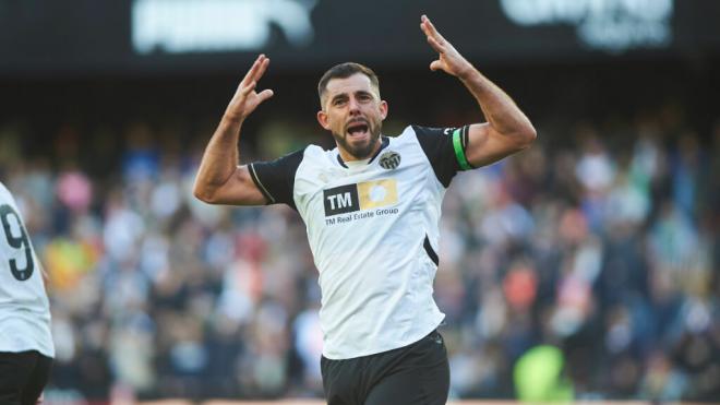 Luis Rioja durante un partido del Valencia (Fuente: Cordon Press)