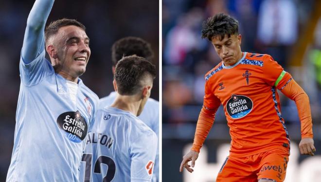 A la izquierda, Iago Aspas; a la derecha, Franco Cervi (Fotos: LALIGA).