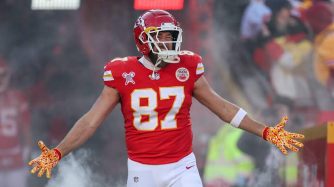 Travis Kelce haciendo su entrada con los Kansas City Chiefs (Cordon Press)