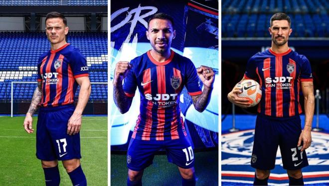 Roque Mesa, Jonathan Viera y Álvaro González, presentados con el Johor DT.