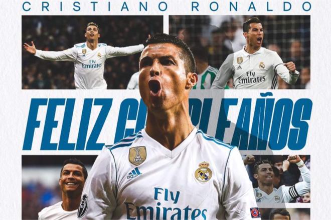 El Real Madrid felicitando a Cristiano Ronaldo por su 40 cumpleaños (Foto: RM).