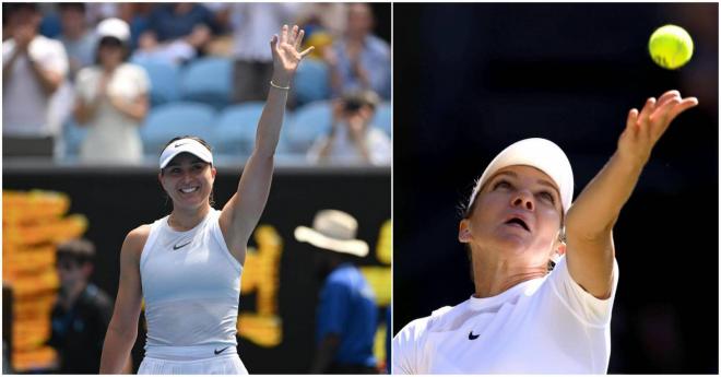 Paula Badosa y Simona Halep. (Fotos: Cordon Press)