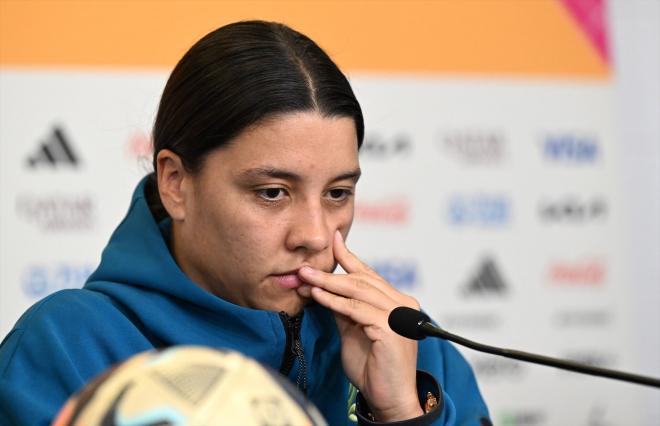 Sam Kerr, en una rueda de prensa con Australia (FOTO: Europa Press).