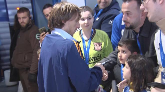 Luka Modric a la salida de Butarque (ElDesmarque)