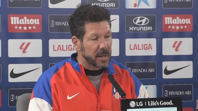 Simeone intentó alejarse de la polémica del Real Madrid-Atlético de Madrid  en rueda de prensa