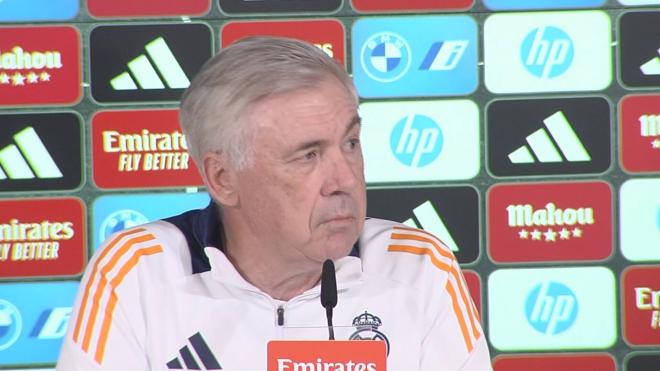 Carlo Ancelotti en la previa al derbi