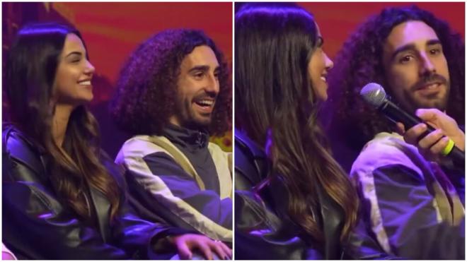 Marc Cucurella y Claudia Rodríguez en el show de Juan Dávila (redes sociales)