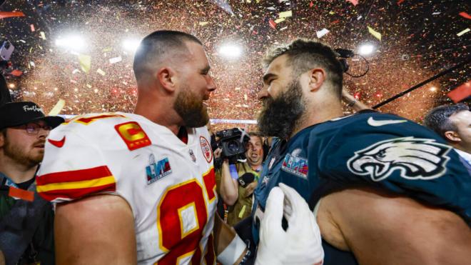 Los hermanos Kelce, en la Super Bowl 2023 (Cordon Press)