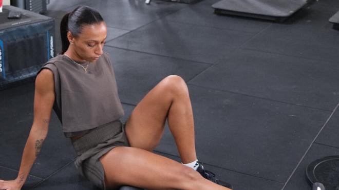 Ana Peleteiro, en el gimnasio (Instagram)