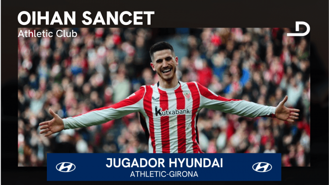 Oihan Sancet, Jugador Hyundai del Athletic-Girona.