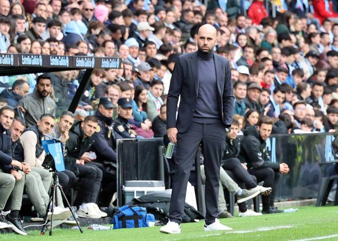 Claudio Giráldez, en el Celta-Betis (Foto: Cordon Press).