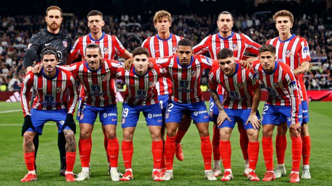 Once del Atlético de Madrid ante el Real Madrid (foto: Atleti Tw).