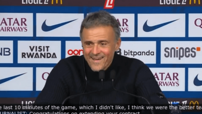 Luis Enrique, en sala de prensa.