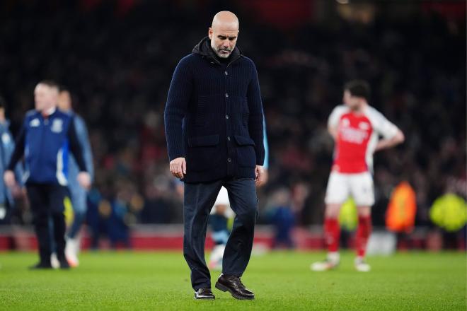 Pep Guardiola, tras el partido del City ante el Arsenal (Foto: Cordon Press).