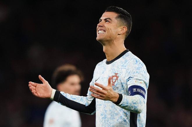 Cristiano Ronaldo, en un partido con Portugal (Foto: Cordon Press).