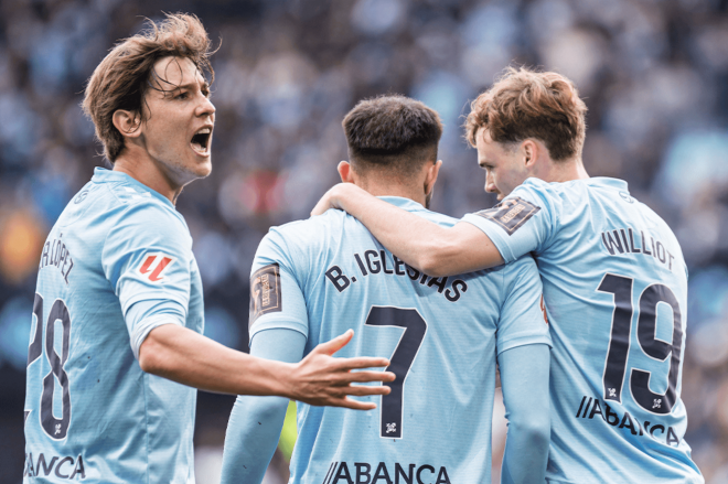 Williot Swedberg, Fer López y Borja Iglesias (Foto: RC Celta).