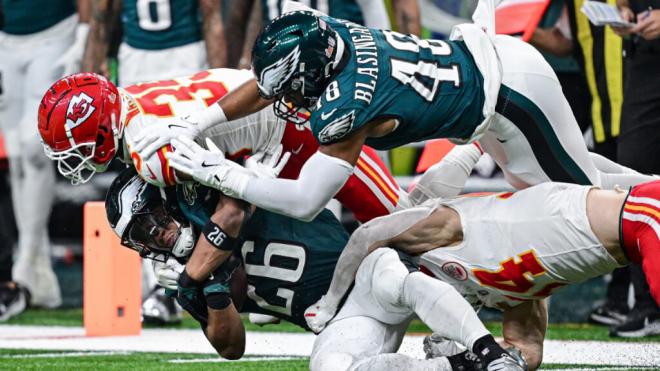 Jugadores de los Philadelphia Eagles y los Kansas City Chiefs en la Super Bowl (Europa Press)