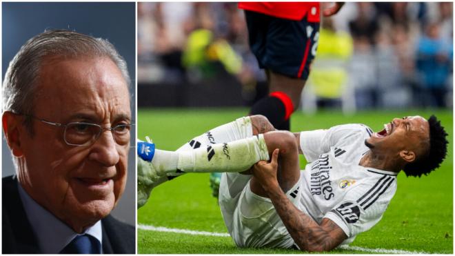 Florentino Pérez y la lesión de Militao (Europa Press)