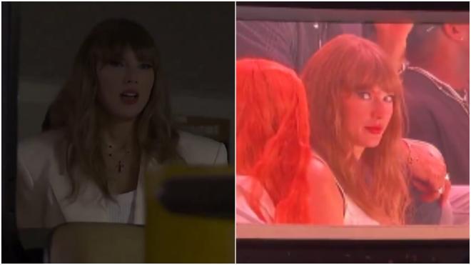 Taylor Swift en la Super Bowl 2025 tras ser abucheada (Fotos: redes sociales)