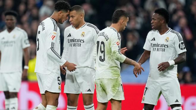 El Real Madrid celebrando contra el Atlético (Europa Press)