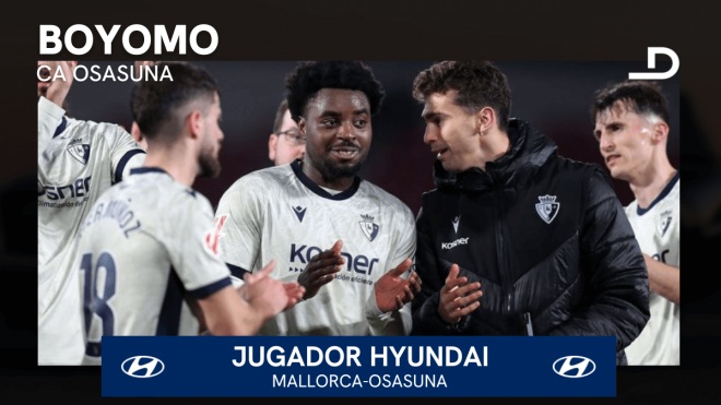 Boyomo, Jugador Hyundai del Mallorca-Osasuna.