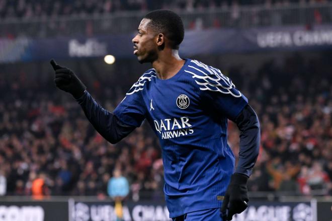 Dembélé celebra uno de sus goles en el Brest-PSG (FOTO: Cordón Press).