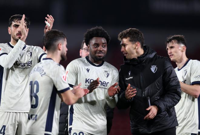 Boyomo celebra su gol en el Mallorca-Osasuna (FOTO: LALIGA).