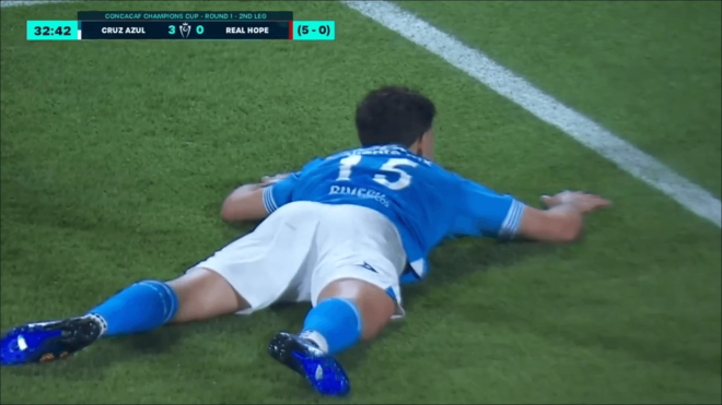 Cruz Azul y el claro fallo a puerta vacía ante Real Hope.