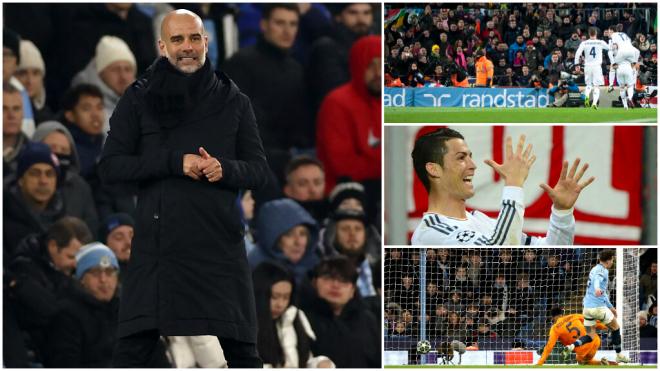 Pep Guardiola y las tres derrotas como anfitrión con el Real Madrid (Fotos: Cordon Press, EFE y re