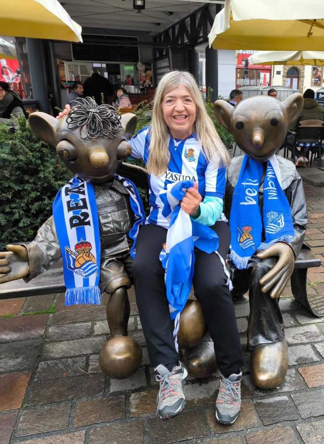 Rosa López, aficionada de la Real Sociedad.