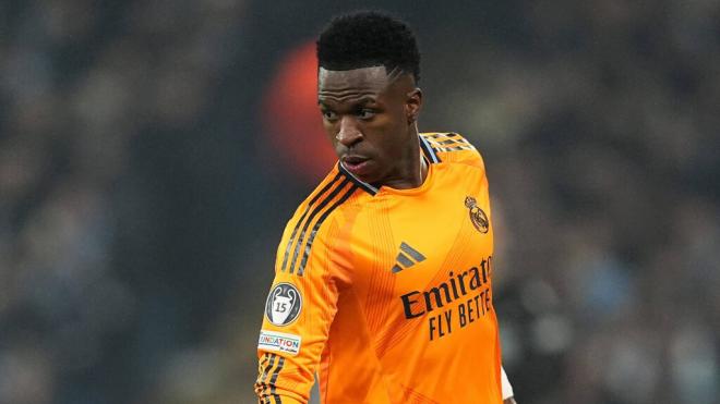 Vinicius Jr durante el partido ante el Manchester City (Fuente: Cordon Press)