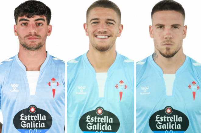 Tincho Conde, Sergio Carreira y Mihailo Ristic (Foto: RC Celta).