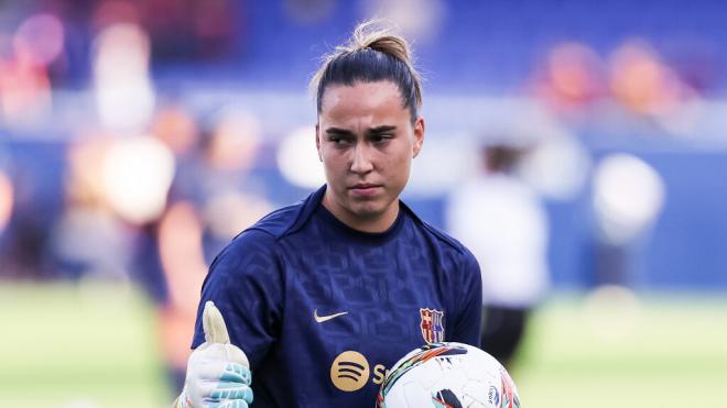 Cata Coll en el entrenamiento con el FC Barcelona (Europa Press)