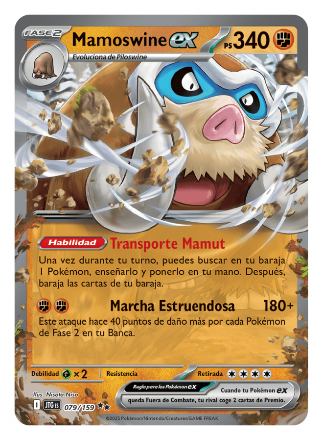 Mamoswine EX es una de las grandes promesas de la expansión.