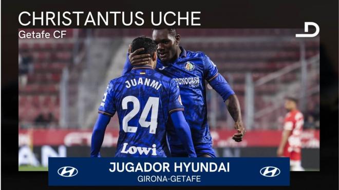 Christantus Uche, Jugador Hyundai del Girona-Getafe.