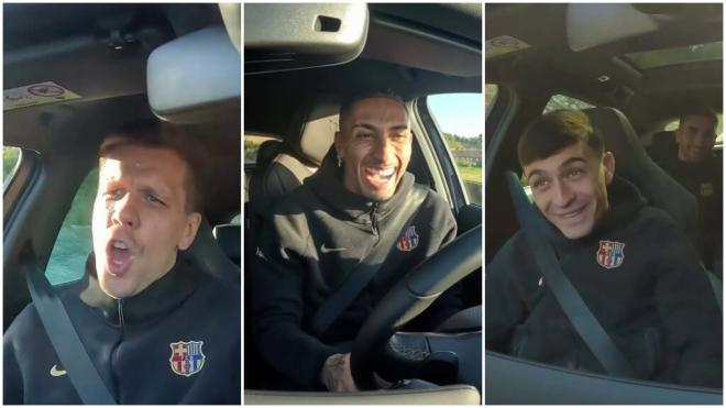 Jugadores del FC Barcelona probando los nuevos CUPRA (@FCBarcelona)