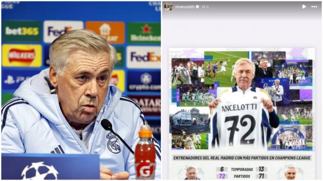 Carlo Ancelotti se contradijo sobre su uso de las redes sociales.